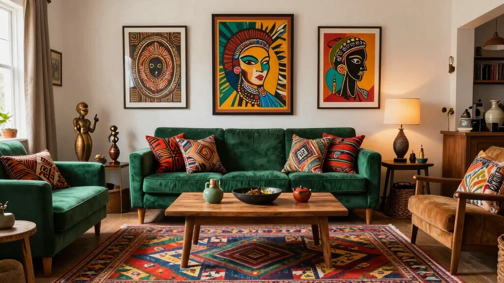 12 Afrohemian Living Room Ideas That’ll Make You Feel Like You’re in an Art Gallery (Watch Out for #5!)